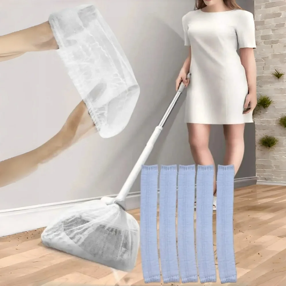 50/100 Stück Einweg-Besenabdeckung, Staubentfernungsabdeckung aus Vliesstoff zum Kehren, Reinigen und Wischen des Bodens – Detail 6
