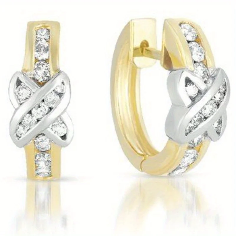 Classic Inlaid Cubic Zirconia Copper Women's Earrings Exquisite Hand Carving Pattern Dangle Earrings Woman Fashion Jewelry