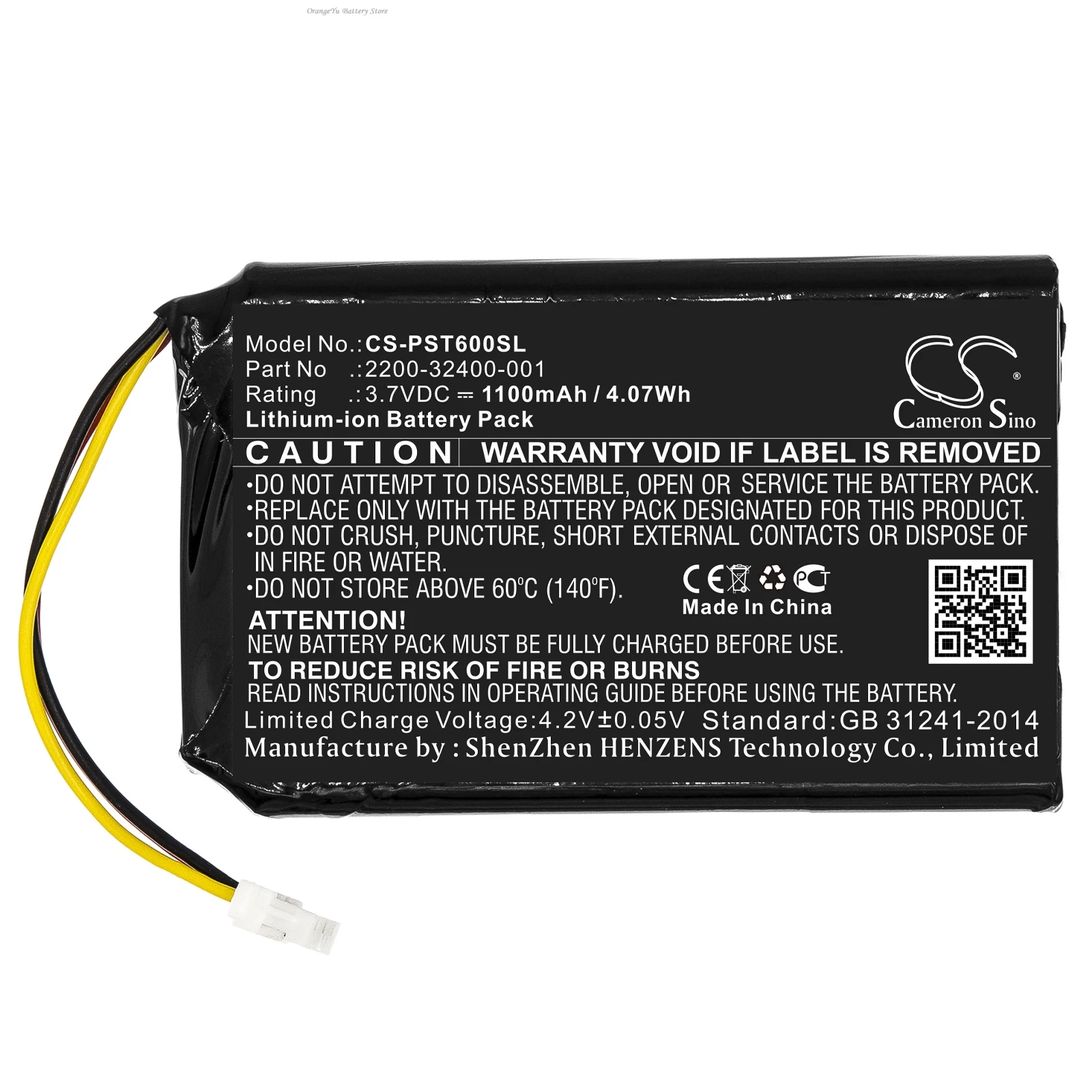 Replacement 3.7V 1100mAh Speaker Battery 2200-32400-001 for Polycom PWM-10T QDX-6000 Wireless Soundstation PWM-10