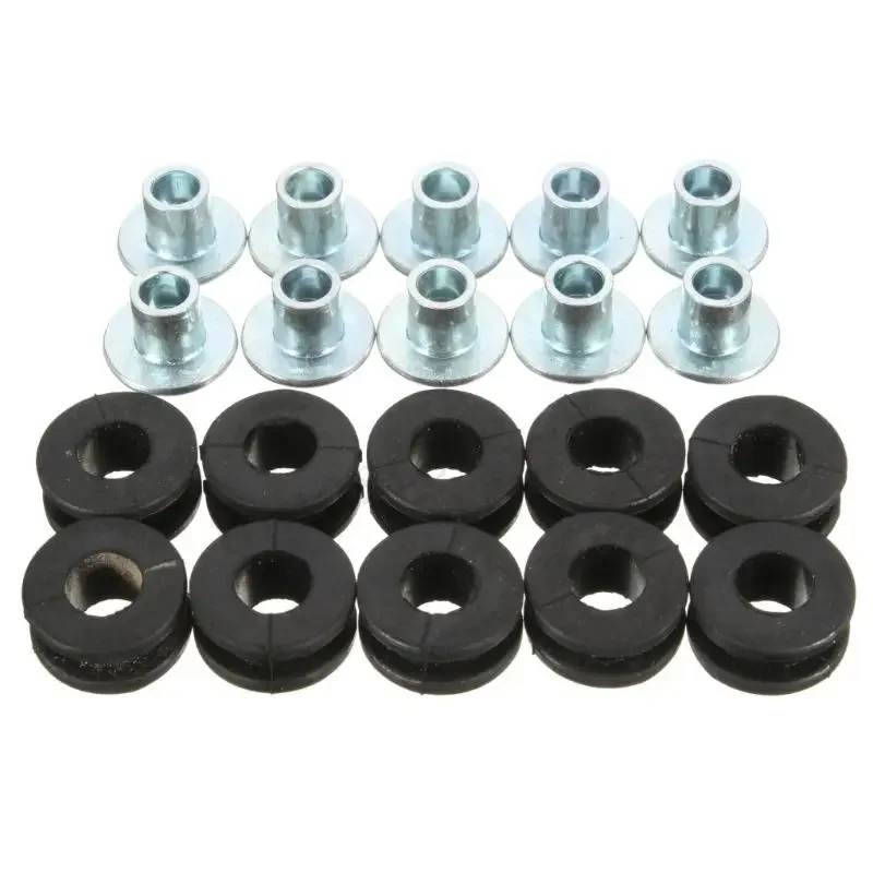 10Pcs Universal Rubber Grommet Double Sided Closed Rubber Grommet Fairing Bushing Pressure Relief Cushion