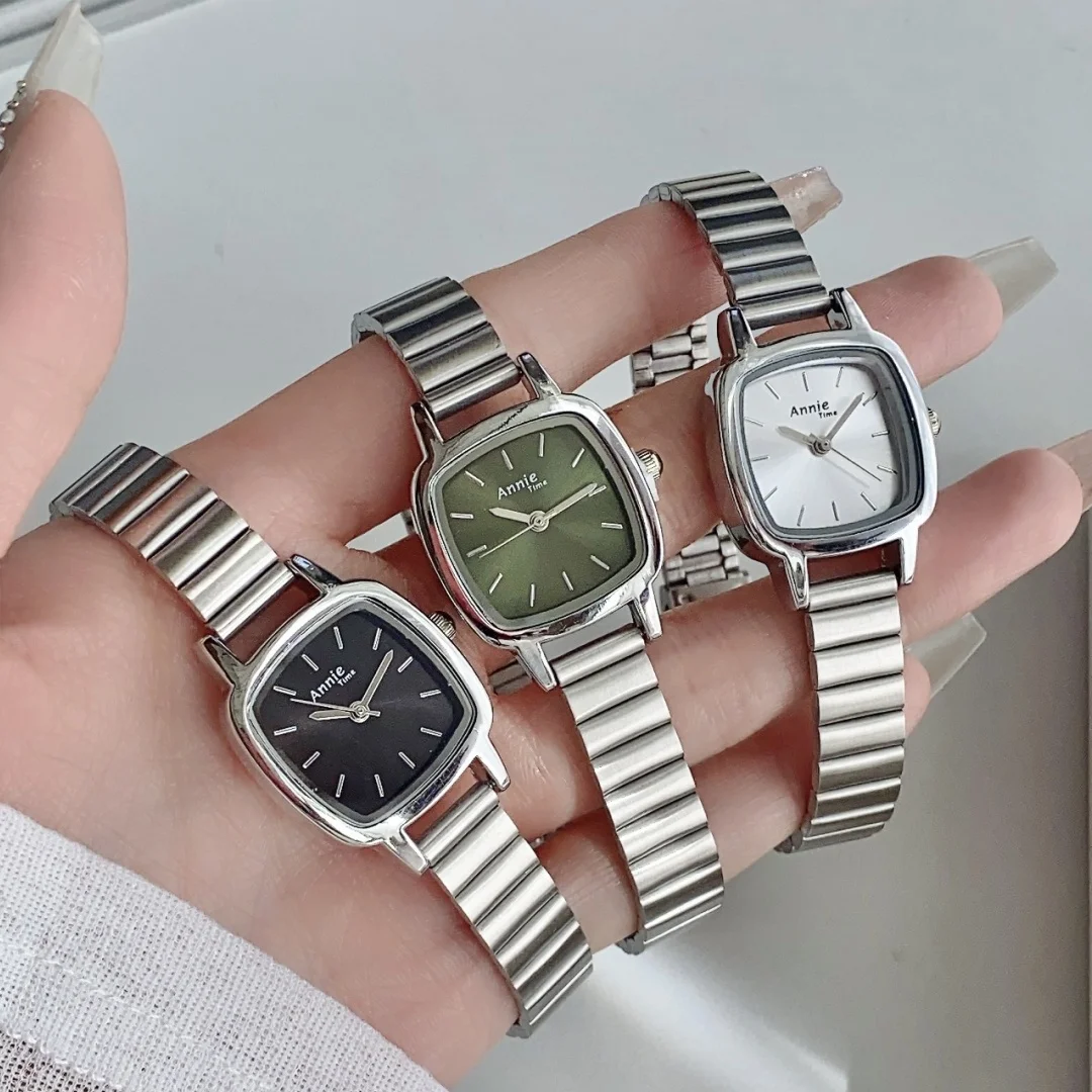 Модные женские часы, простой квадратный циферблат, аналоговый стальной ремешок, кварцевые наручные часы Reloj Mujer, часы для девочек, подарок, Relogio Feminino