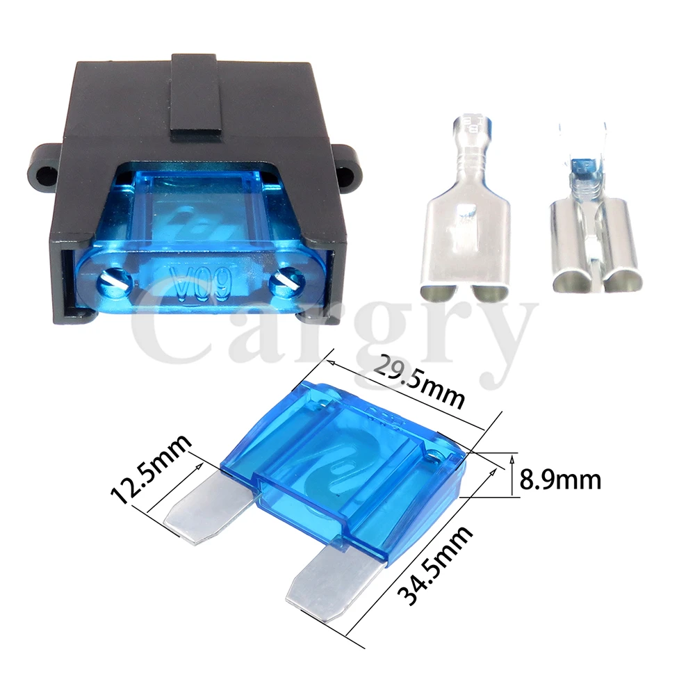 自動車用ヒューズホルダー1セット,自動車用コネクタ,自動車用,オートバイ,電気自動車用の圧着端子付きの大型ボックス