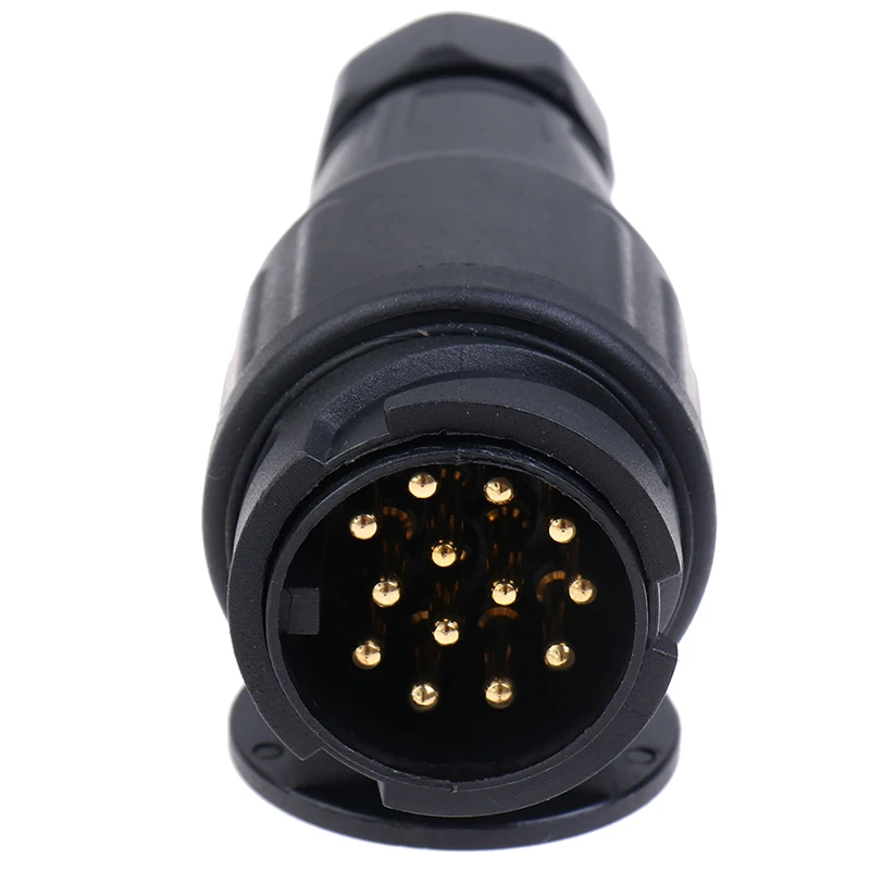 1pc 12V 13 Pin Trailer Plug Waterproof Trailer 13 Pole  Electrical Connector Wiring Connector Adapter Trailer For Vehicle RV