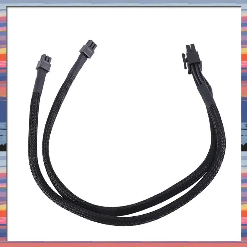 AC18 (garantido) 3X Dual Mini 6 pines a 8 pines PCI Express tarjeta de vídeo adaptador de corriente Cable con funda para Mac Pro Tower/Power Mac G5 1