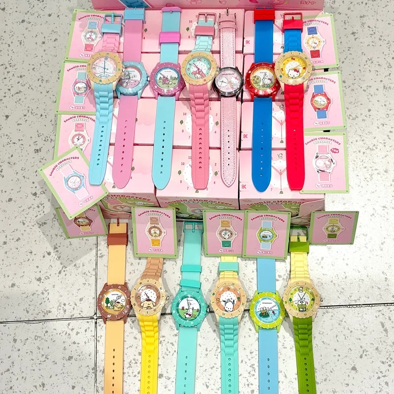 Genuine Sanrio Spring Wild Letter Series Watch Blind Box Hello Kitty Cinnamoroll Cute Cartoon Wristwatch Practical  Gift Kawaii - view 6
