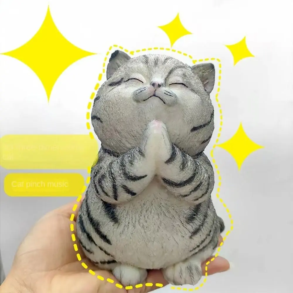기도하는 고양이 큰 고양이 인형 스퀴즈 장난감 만화 동물 화려한 고양이 모양 스퀴즈 장난감 큰 부드러운 인공 인형 스퀴즈 장난감