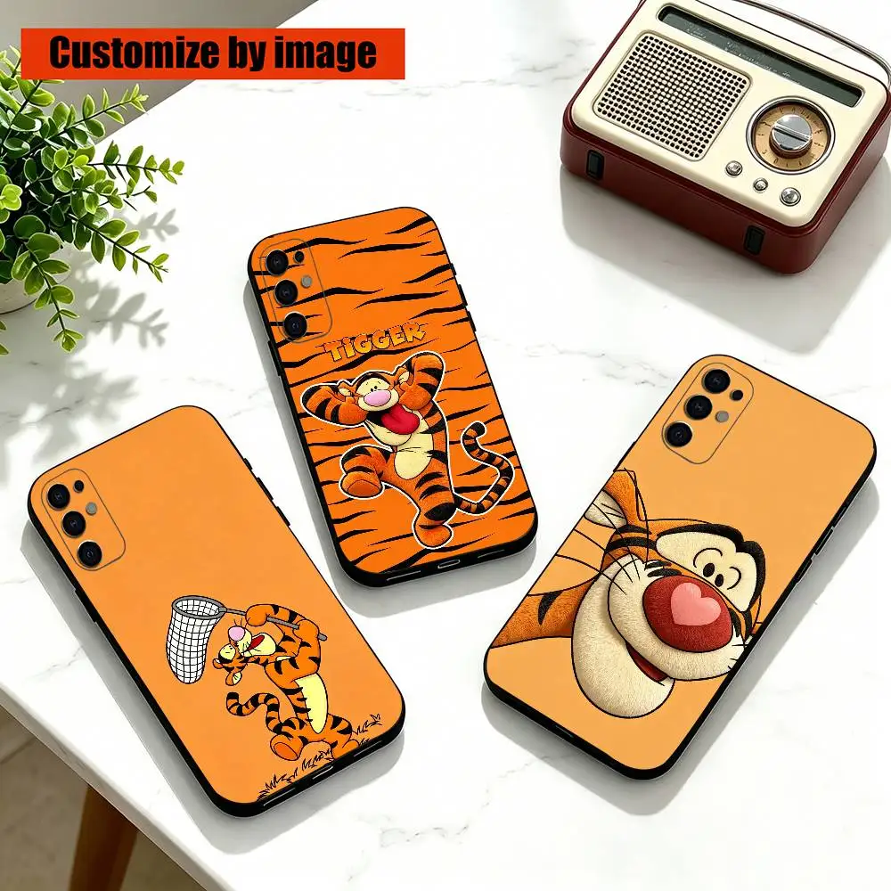 For Winnie the P-Pooh T-Tigger    Phone Case For Samsung S25,S24,S21,S22,S23,S30,Ultra,S20,Plus,Fe,Soft Silicone Black Cover
