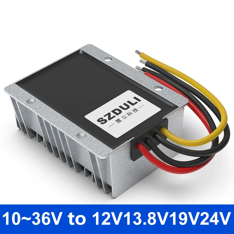 10V-36V to 12V 24V DC voltage stabilizing module 12V 24V to 12V 24V 18A 20A on-board power converter automatic voltage rise and