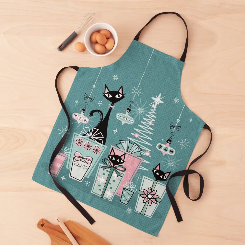 

Vintage Kitty Christmas II studioxtine Apron Kitchen Items Kitchens Accessories Apron