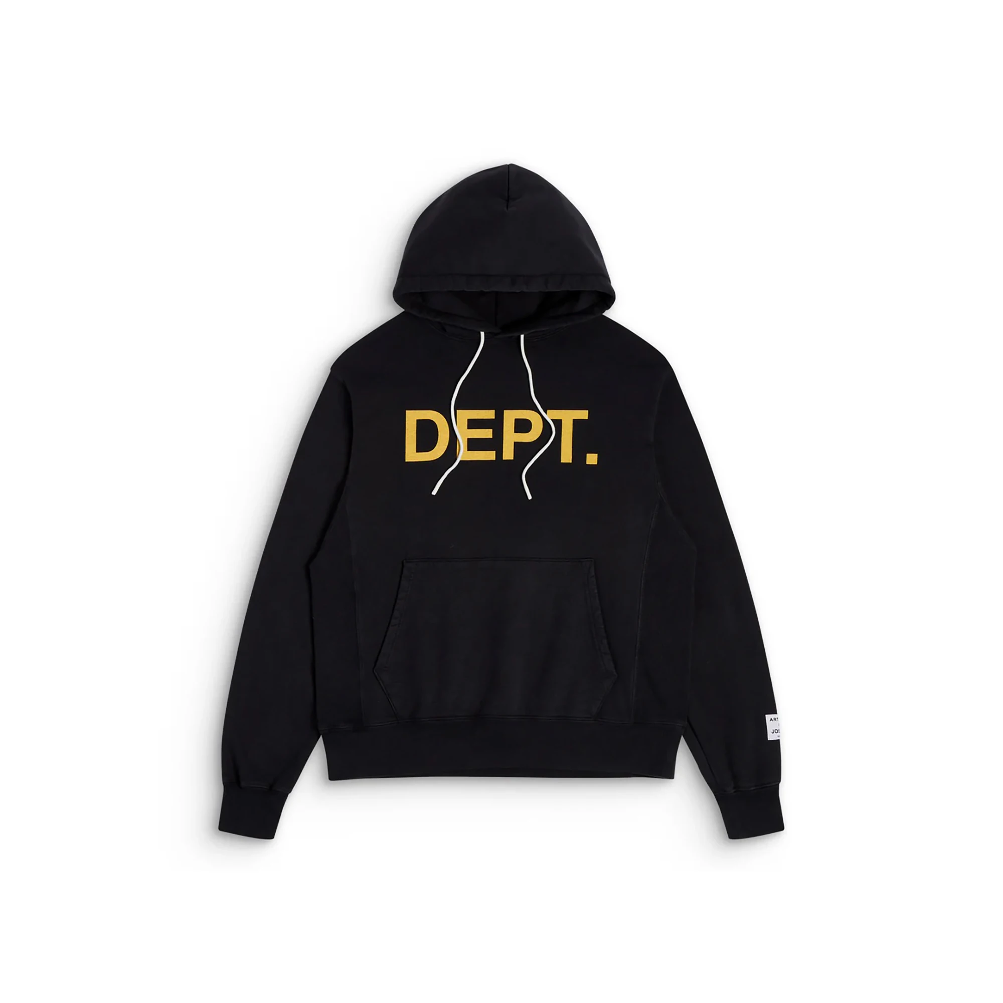 

DEPT GRAILZ CENTER LOGO HOODIE Basic English Logo Hoodie Washed Vintage Pullover Sweatshirt Washed Black S-XL DG8589