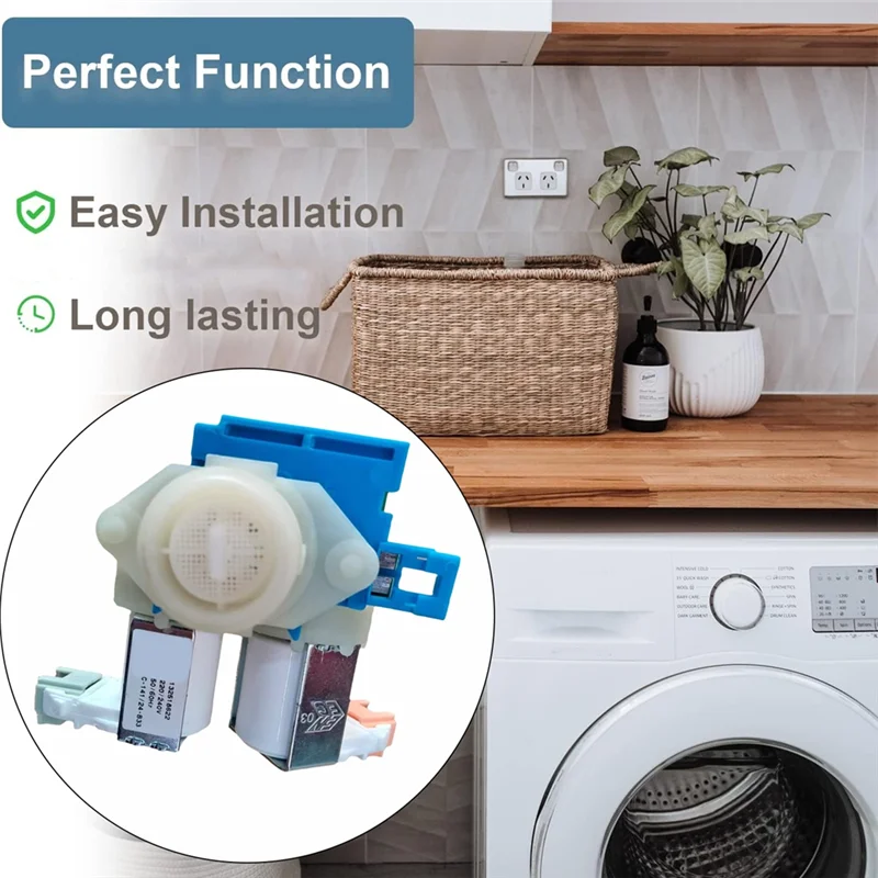 لغسالة الكترولوكس استبدال صمام الملف اللولبي 132518622-غسالة مدخل المياه الملف اللولبي صمام الجمعية 220-240 فولت