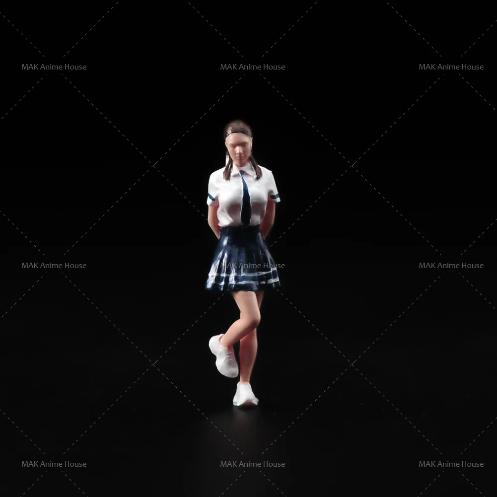 

3D Printed Miniatures 1/64 1/43 1/87 Cheerleading School Uniform Female Students Of Literature Scene Props Figures Model Toys