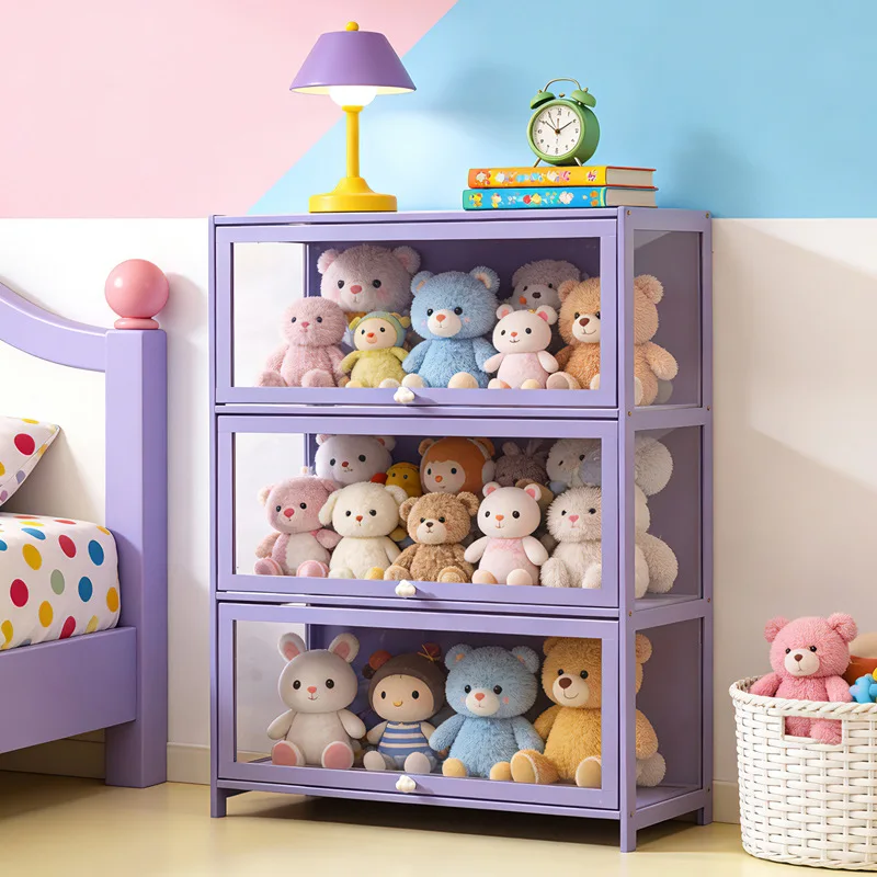 

Doll Storage Doll Doll Display Cabinet Transparent Shelf Cotton Plush Display Box Doll Storage Cabinet