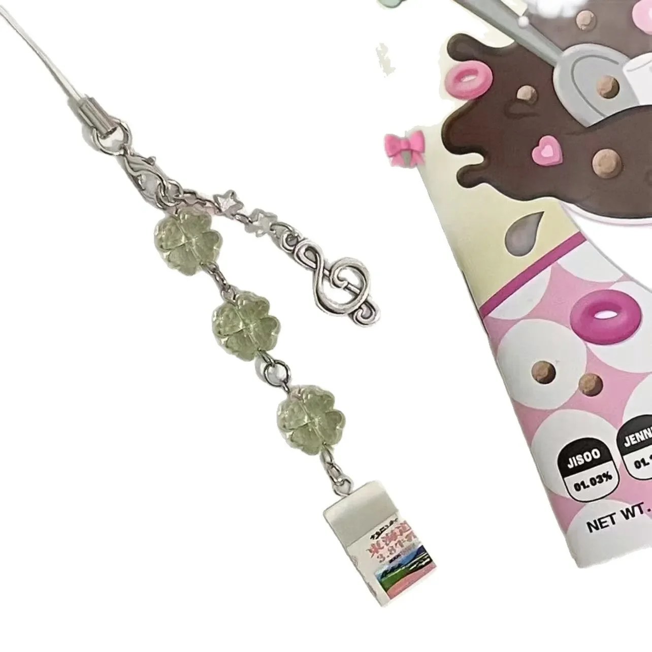 Llavero de cartón con diseño de ternero, llavero de arena movediza, colgante para bolso y coche, anillo para llaves.