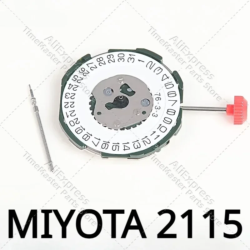 Movimiento de cuarzo japonés MIYOTA 2115 para hombre, nuevo movimiento electrónico, piezas de reloj con calendario único, 2035