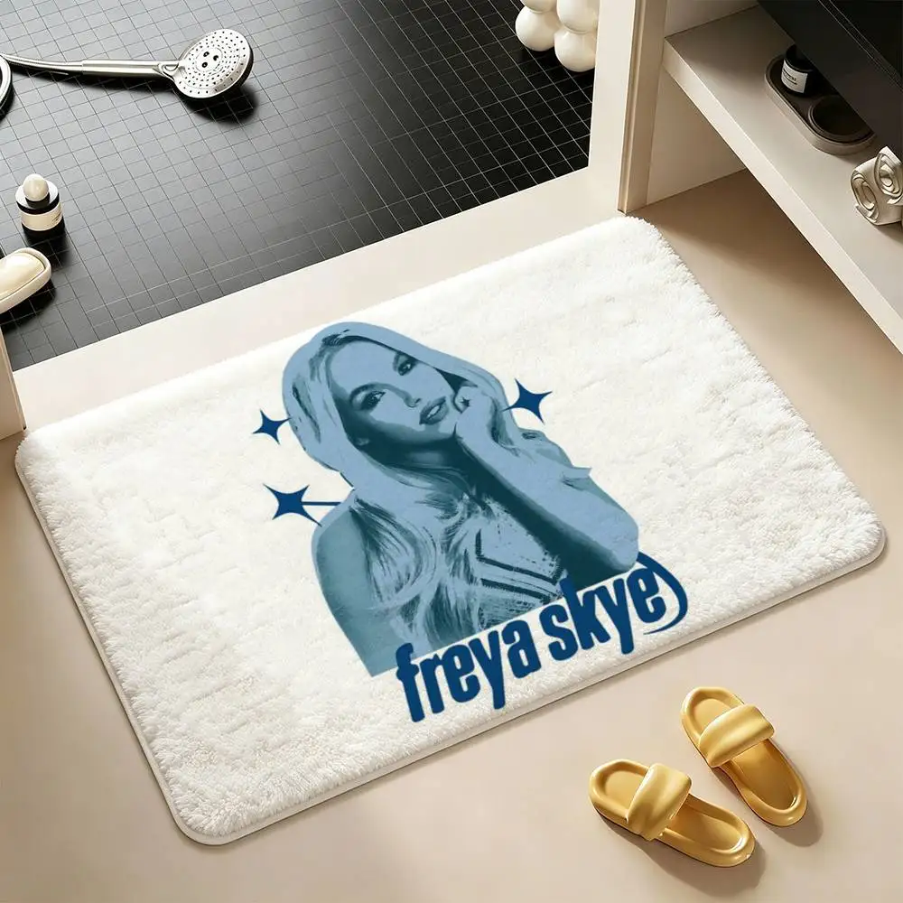 F-Freya S-kye Singer   Shower Room Absorbent Small Floor Mat Soft Comfortable Decorative Foot Mat
