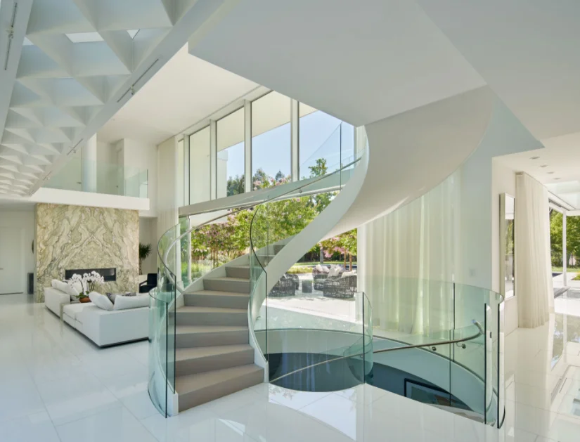 Personalizzazione scale curve interne gradini Mable set di scale con parti della ringhiera