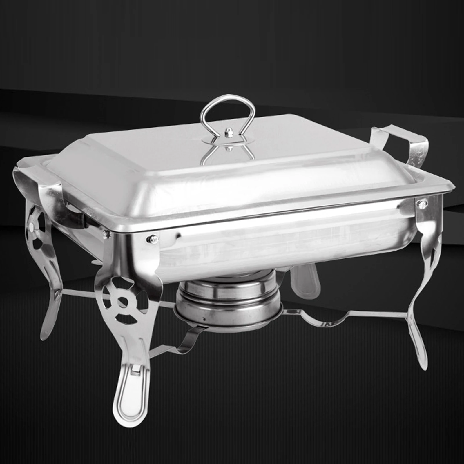 6L Food Warmer Chafing Dish Holding Containers Stainless Steel Chafing Dish Buffet Pan Catering Food Warmer Tray With Lid