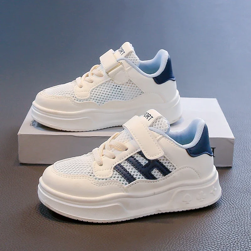 

Детская кожаная нескользящая детская белая теннисная уличная обувь на мягкой подошве для мальчиков и девочек, спортивная повседневная обувь для бега, дышащие кроссовки