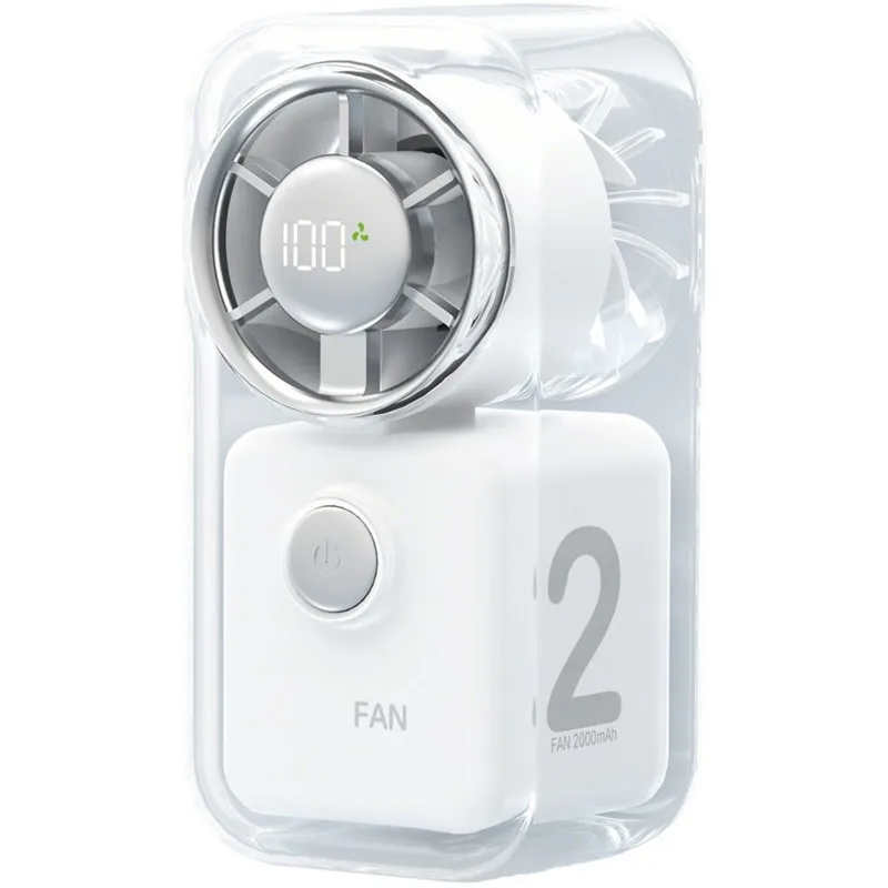 ABBK-Mini Handheld Fan,USB Rechargeable, Palm-Sized Portable Design, 5-Speed Settings Ideal For Office And Travel, Quiet Operati