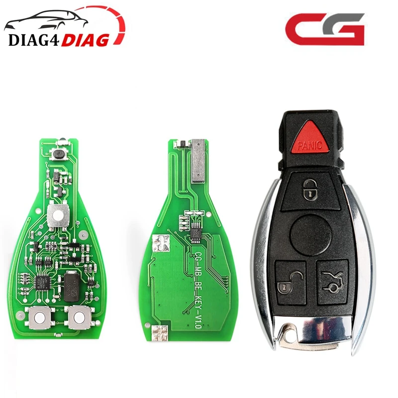 

CGDI MB CG BE Key 3/4 Button 315MHZ/433Mhz Get 1 Free Token For CGMB For Benz With Logo Smart Key Shell