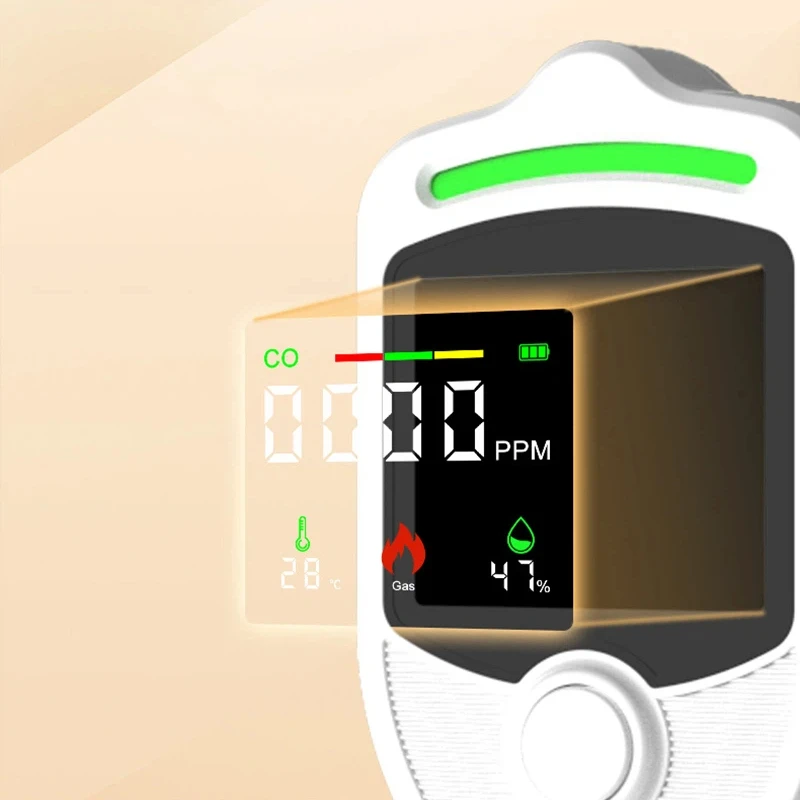 Многофункциональное устройство мониторинга 4 в 1, температура газа, влажность, детектор вставки в стену, детектор дыма горючего газа