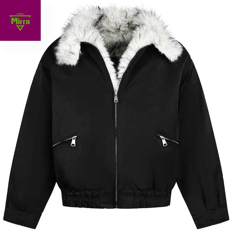 

Мужские зимние куртки, парки с меховым воротником, утепленные пальто, винтажные стеганые куртки большого размера, уличная одежда, куртки в стиле Харадзюку, верхняя одежда