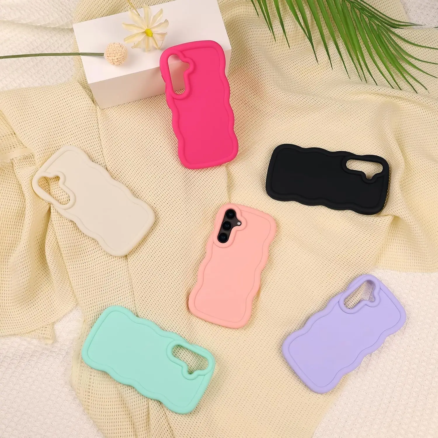 A15 Hülle Macaron-Farbe, gewellter Rahmen, weiche TPU-Schutzhülle für Samsung A05S A14 A16 A17 A25 A54 A35 A55, stoßfeste Handyhülle, Coque – Detail 7