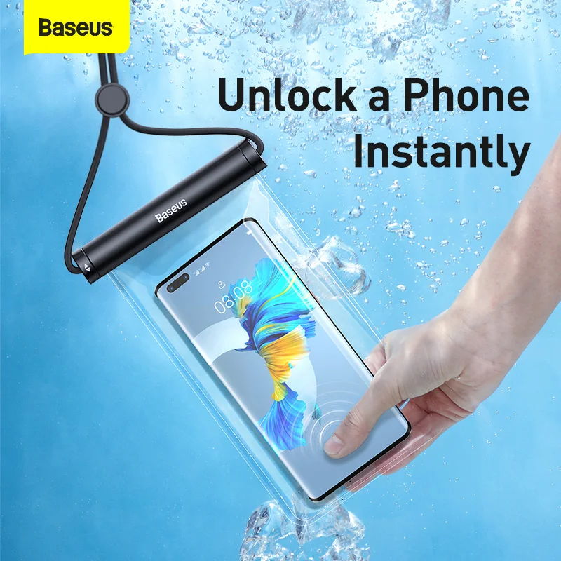 Baseus Waterproof Phone Case Under 7.2 inches For iPhone 12 Pro Max Swim Case IPX8 Universal Cover For Huawei Xiaomi Samsung