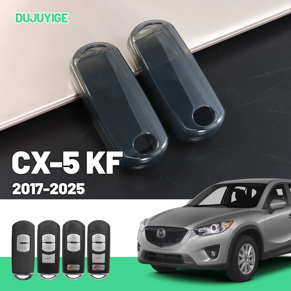 

Clear TPU Car Key Case For Mazda CX-5 CX5 KF 2017-2026 Key Fob Cover Protector Shell Auto Accessories 2018 2019 2020 2021 2022