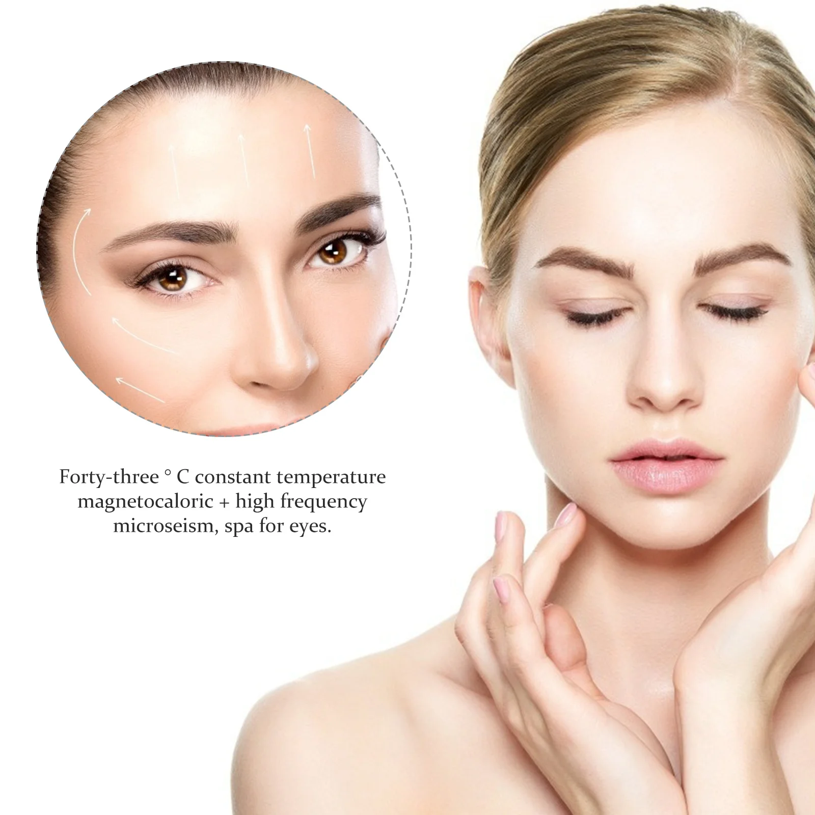 

1 шт., титановый герцовый грибной массажный камень, спа-массажер для лица, линия челюсти, скульптурный темный круг, грибной массажный камень