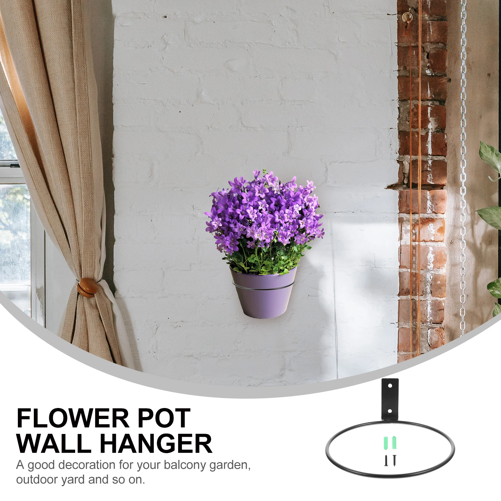 

WallMounted FlowerPot Rack Planter Bracket Hanging Plant Holder Garden Decor VerticalSpace Saving