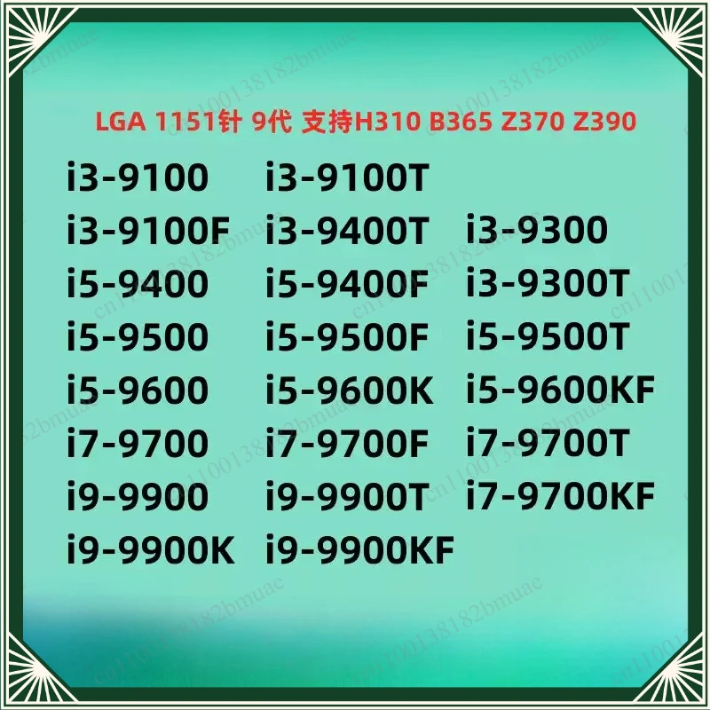 i3-9100t-9300-i5-9400-9500-f-9600kf-i7-9700f-9900-kf-cc150
