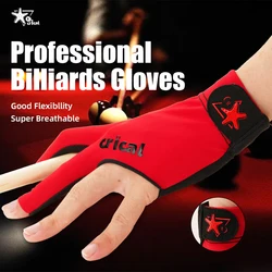 CRICAL-Lycra Billiard Glove for Billiard Training, Comfortable Snooker Cue Gloves, Right and Left Hand, 3 Fingers, Accessories