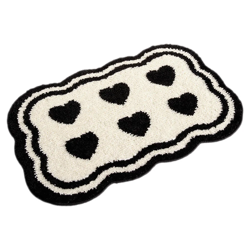 

Heart Pattern Non Skid Absorbent Bathroom Floor Rug Washable Soft Anti Bath Floor Mat Slip Shower Mat For Home Gift