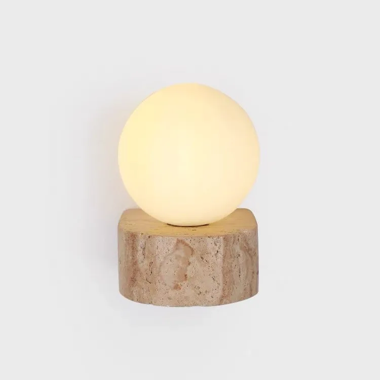 

European-style New Retro LED Marble Wall Lamp Bedroom Bedside Lamp Living Room Corridor Staircase Lighting