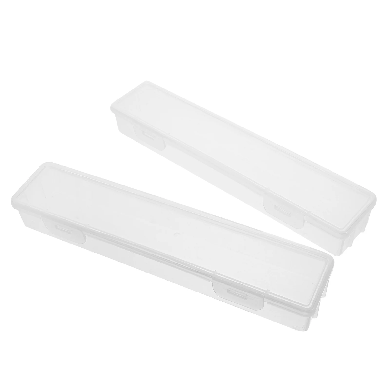

2Pcs Transparent Travel Toothbrush Holder Plastic Storage Box Portable Toothpaste Container Carrying Case Plastic Toothbrush Box