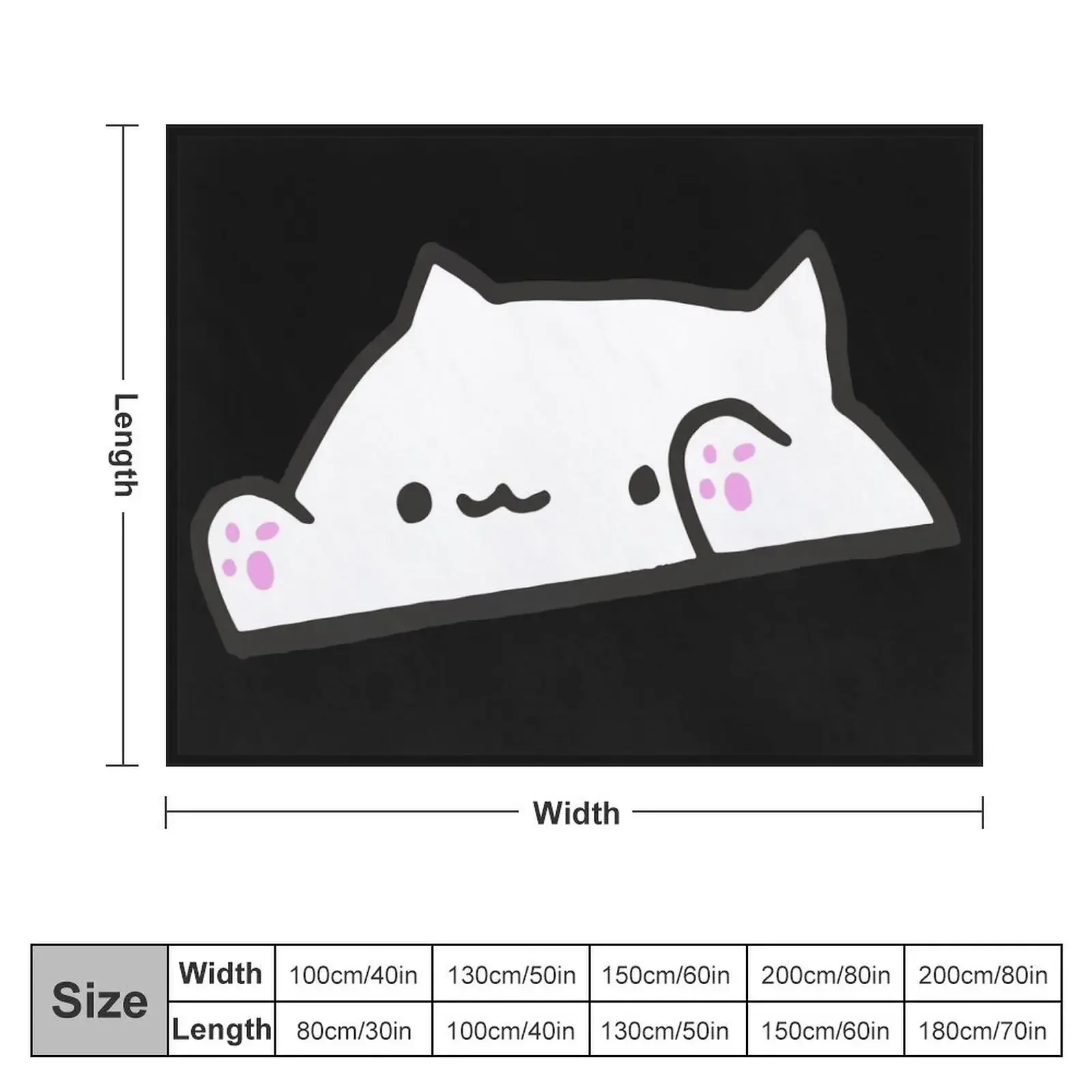 Bongo Cat Meme Throw Blanket wednesday cosplay anime Decorative Sofas halloween Blankets