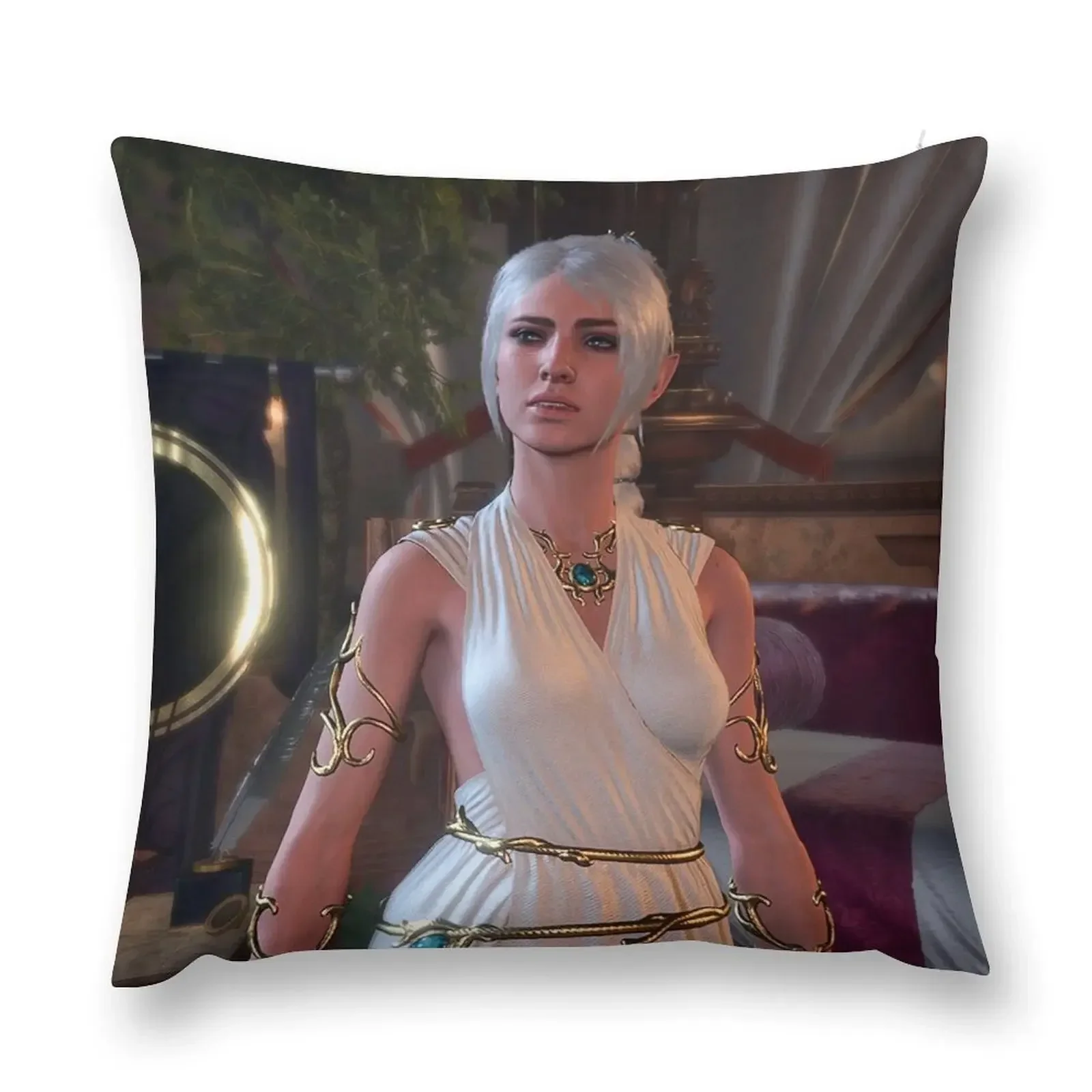 Shadowheart Cleric Adventurer in evening gown Throw Pillow Luxury Living Room Decorative Cushions pillow pillowcase pillow