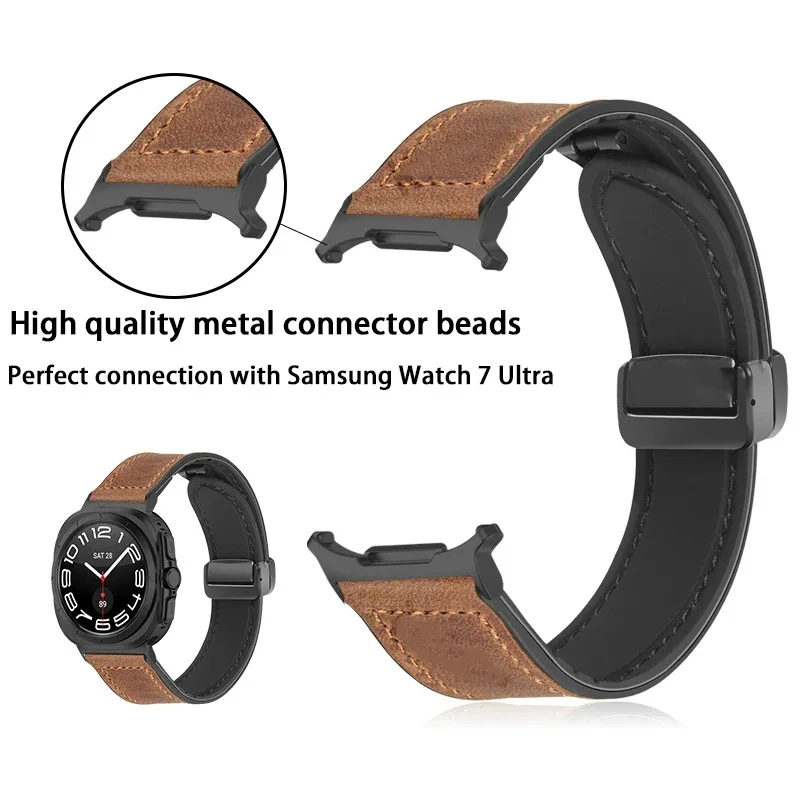 Correa magnética para Samsung Galaxy Watch Ultra, pulsera deportiva de silicona de 47mm, accesorios