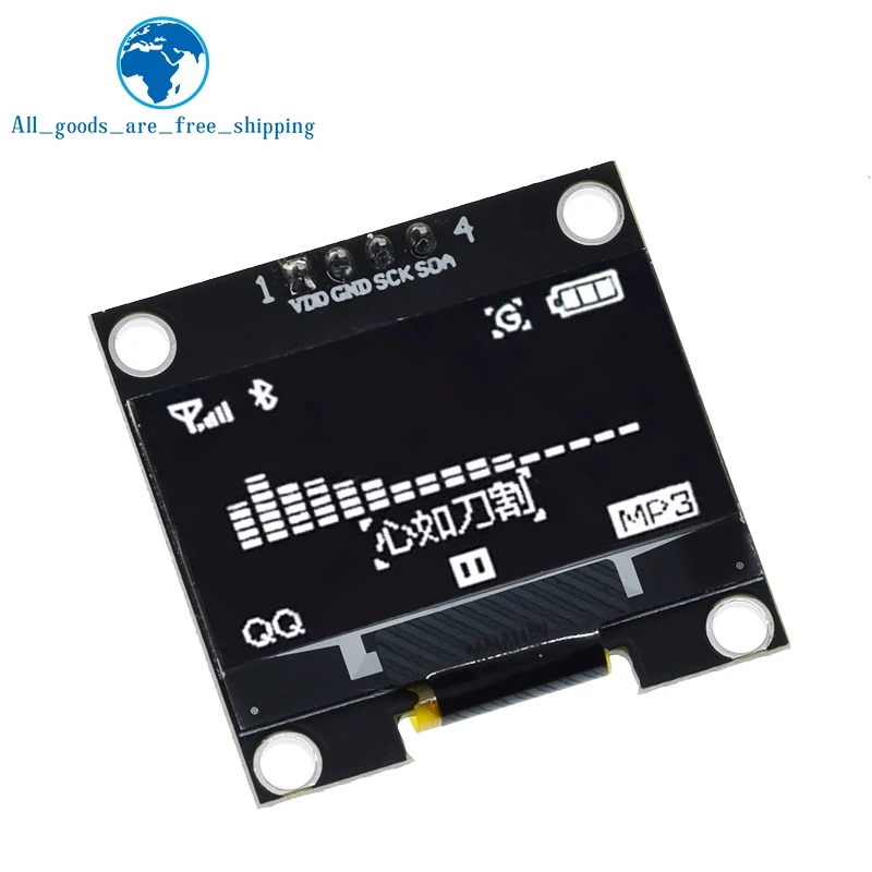 Imagem -02 - Tzt-oled Módulo de Exibição para Arduino Placa de Tela Lcd Vdd Gnd Sck Sda Iic Serial White 128x64 I2c Ssd1315 12864 13 Polegadas