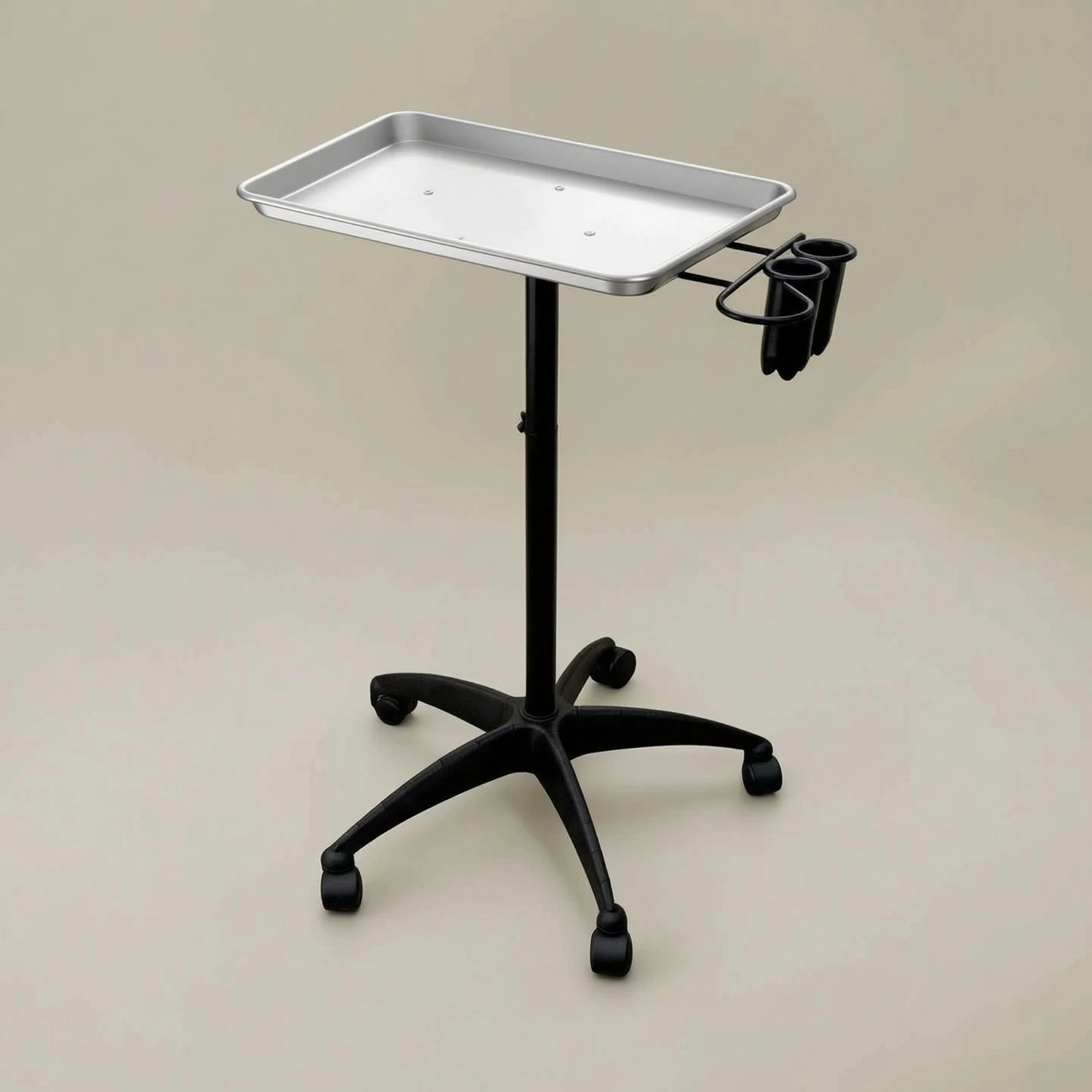 Hairdresser Trolley with Cups Heavy-Duty Salon Tray on Wheels Rolling Hair Tray Long-Lasting Salon Trolley Easy to Clean