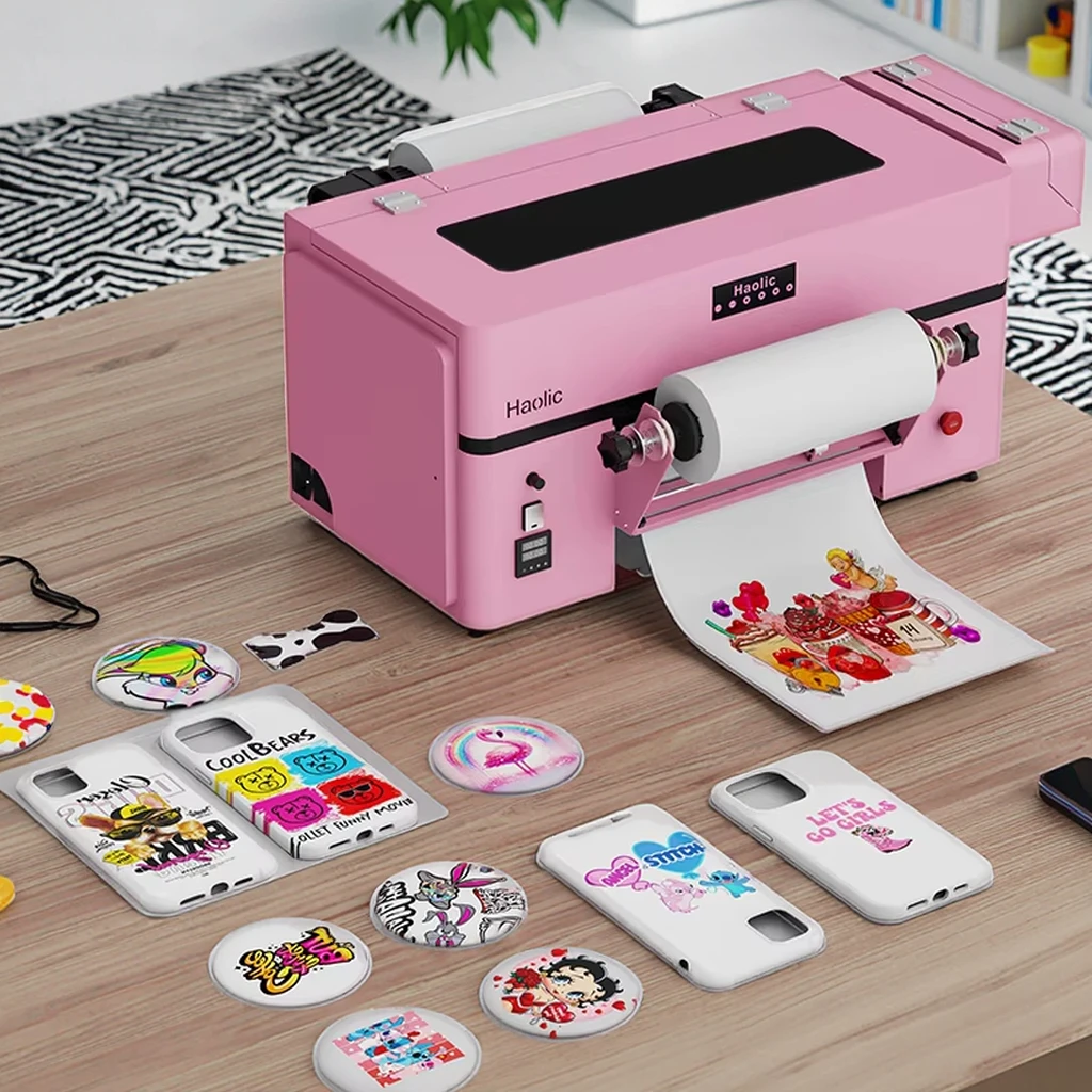 Mini UV DTF Printer 13inch Desktop All-in-One With Lamination & Cutter | Sleek, Silent, Space-Saving Design
