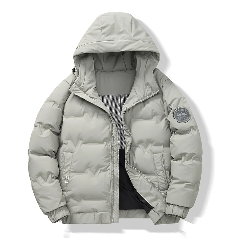 Herren Winter warme Ente Daunen Parkas Mode Kapuze wind dichten Mantel gewebt gepolsterte dicke Thermo jacke für männliche Größe M-4XL