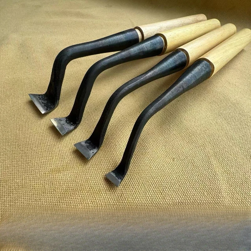 1PC Elbow Chisel Spoon Carving Knife Woodworking Dig Hole Chisel for Making Spoon Dish Tray DIY Wood Carving Hand Tools