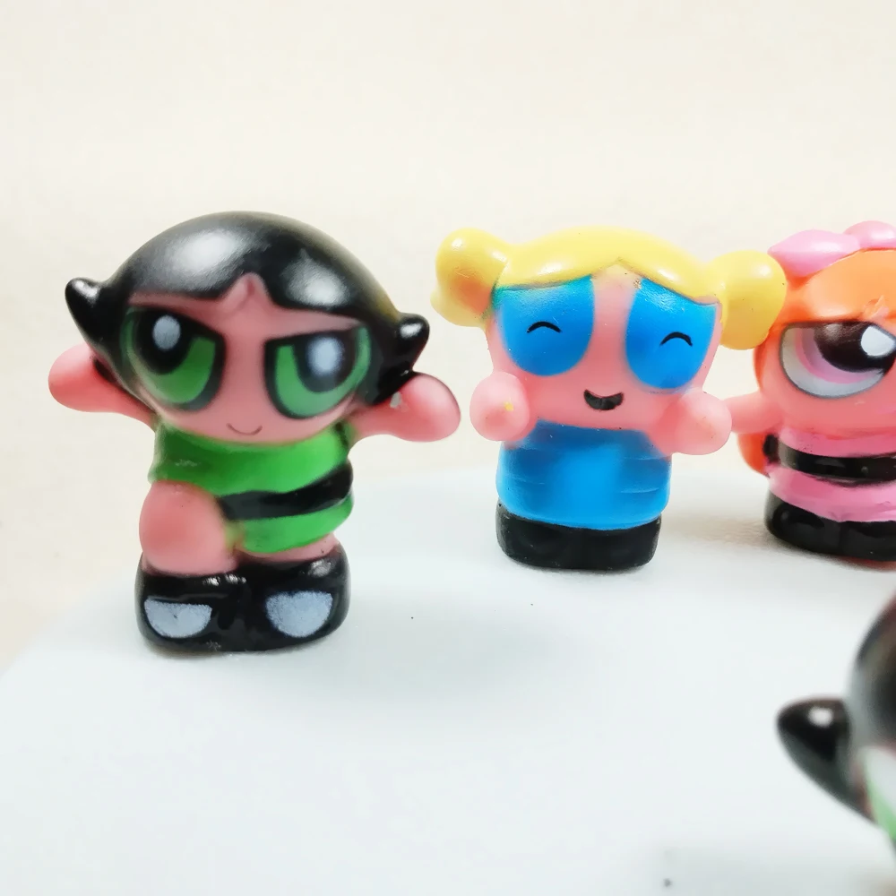 5X Children Hollow Toys Power puff Girls Blossom Bubbles Buttercup Doll Ornament Character toys