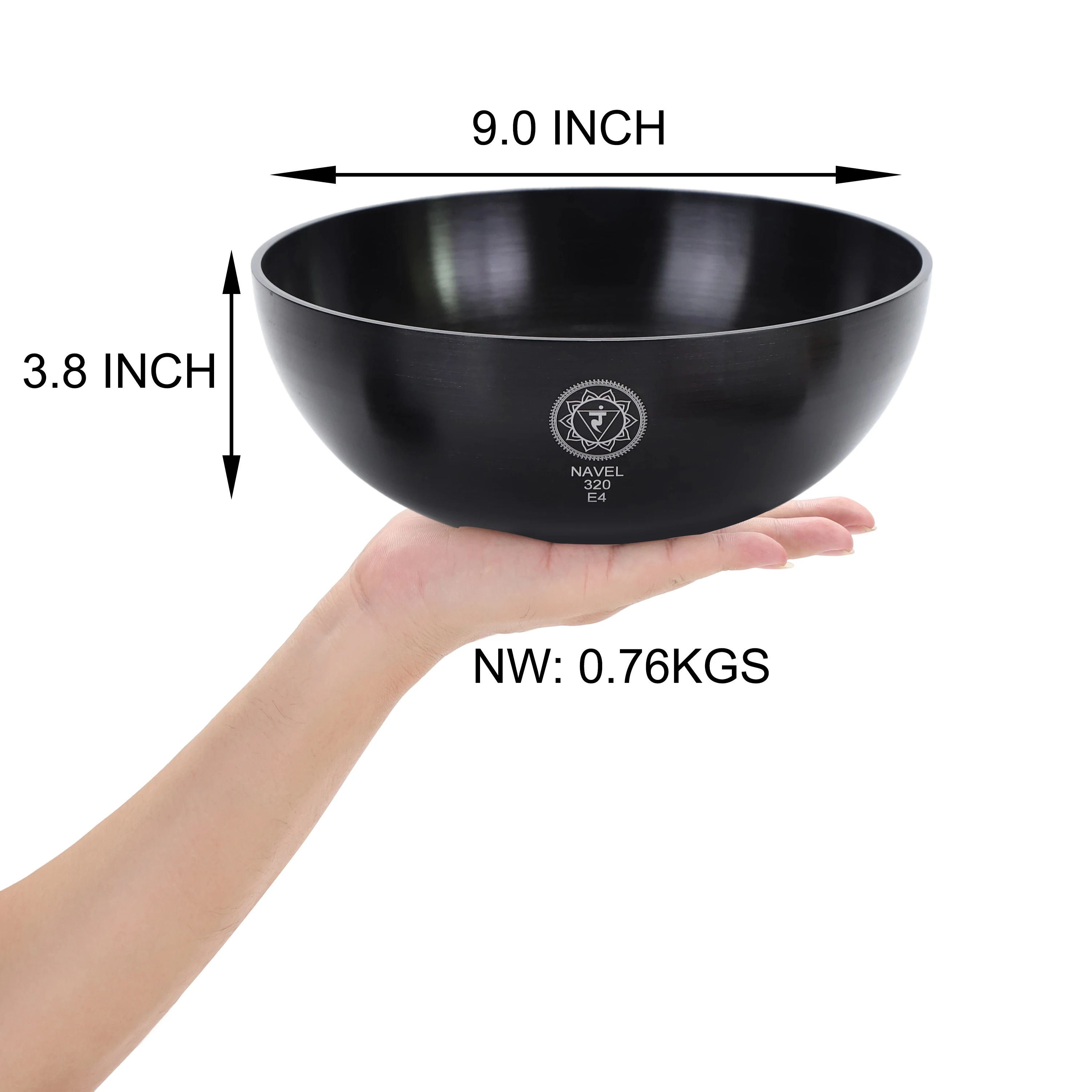 Standing Bells Tuned Note E4 320HZ 9.0 Inch Of Schumann Frequency Therapy For Sound Healing Bath Ideal For Yoga