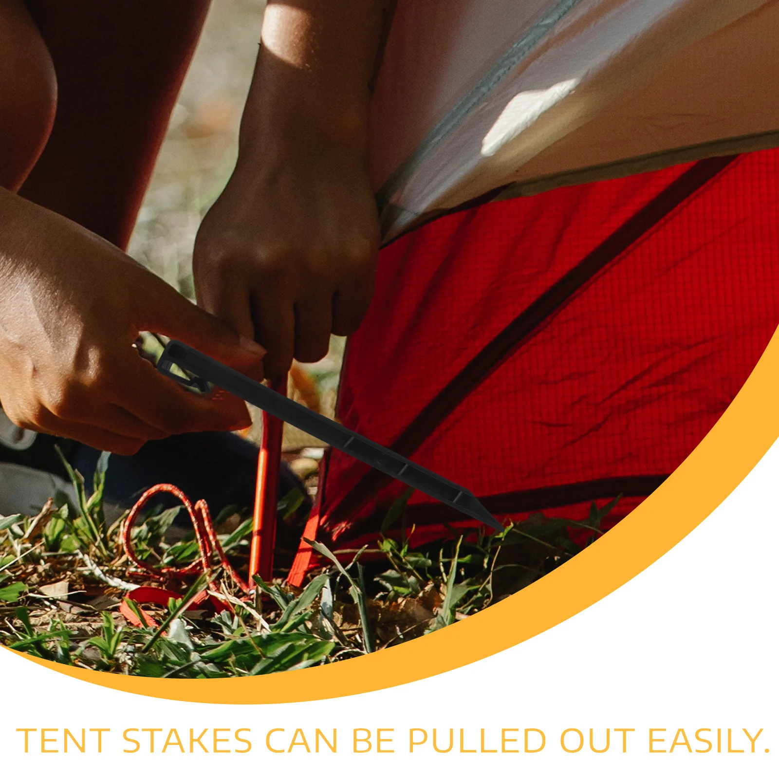 

20Pcs Durable Plastic Garden Stakes Lightweight Ground Spikes for Outdoor Lawn Gardening Plastic Ground Stakes