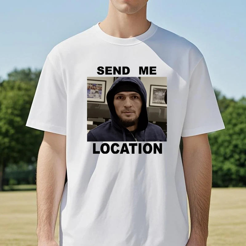 Send Me Location Graphic T Shirt Fashion Harajuku Short Sleeve T Shirts Hip Hop Vintage Unisex casual Breathable Round Neck tees