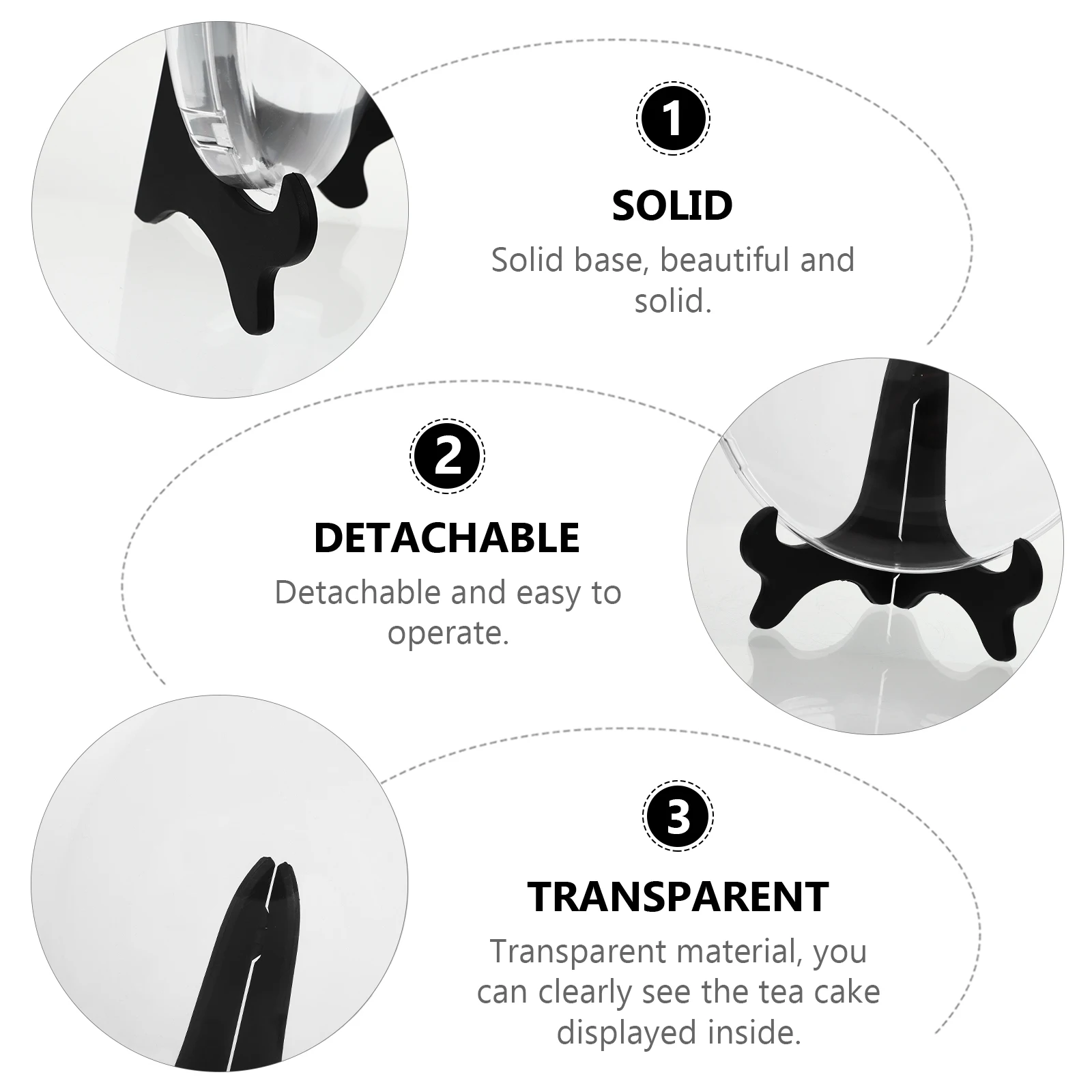 

Круглая коробка, прозрачная подставка для хранения чайного кирпича, декоративный домашний чехол для чая, влагостойкий герметичный контейнер с твердой основой